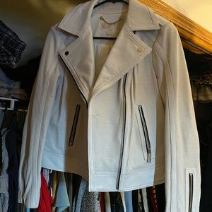 Michael Kors White Moto Jacket
